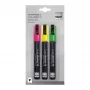 SIGEL Liquid Chalk Marker set op waterbasis uitwisbaar roze groen geel 3-pack