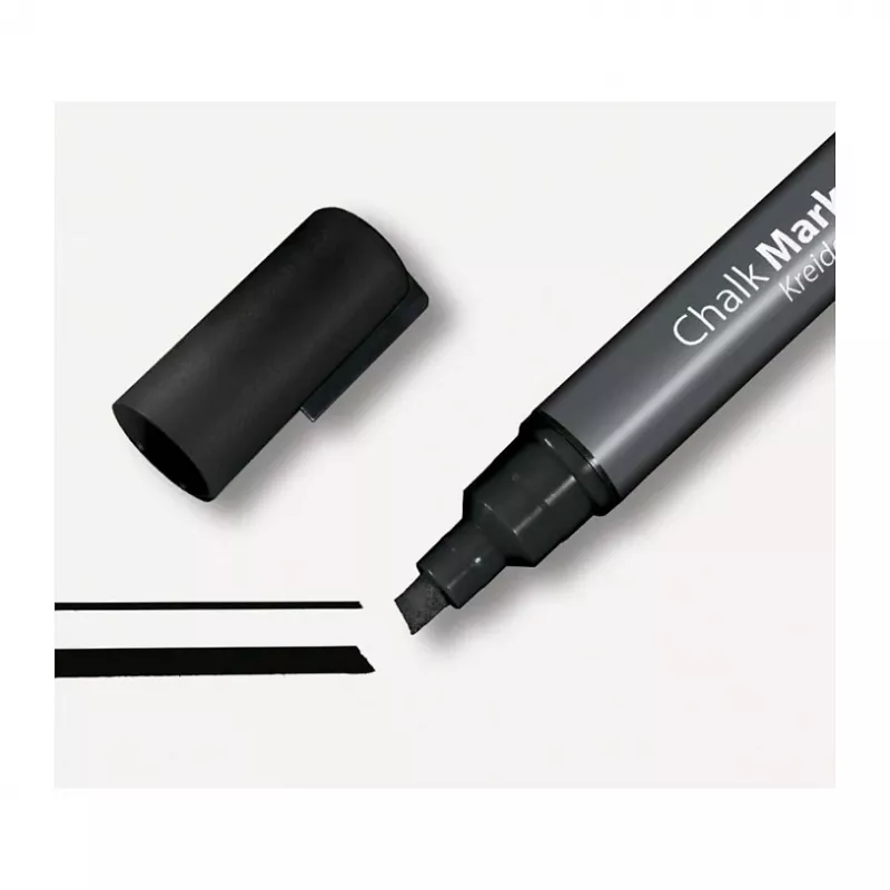 SIGEL krijtmarker 50 Chalk Marker beitelpunt 1-5 mm zwart 1 stuk