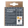 SIGEL BA724 kubus-neodymiummagneten 11 mm koper goud grijs glanzend 3-pack