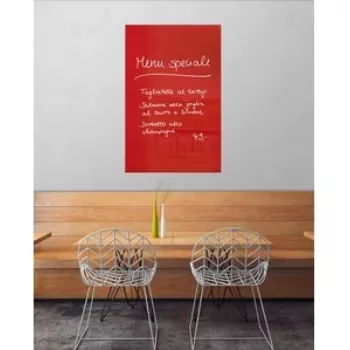 SIGEL GL142 Artverum magneetbord van glas 1000 x 650 mm, superwit, frameloos