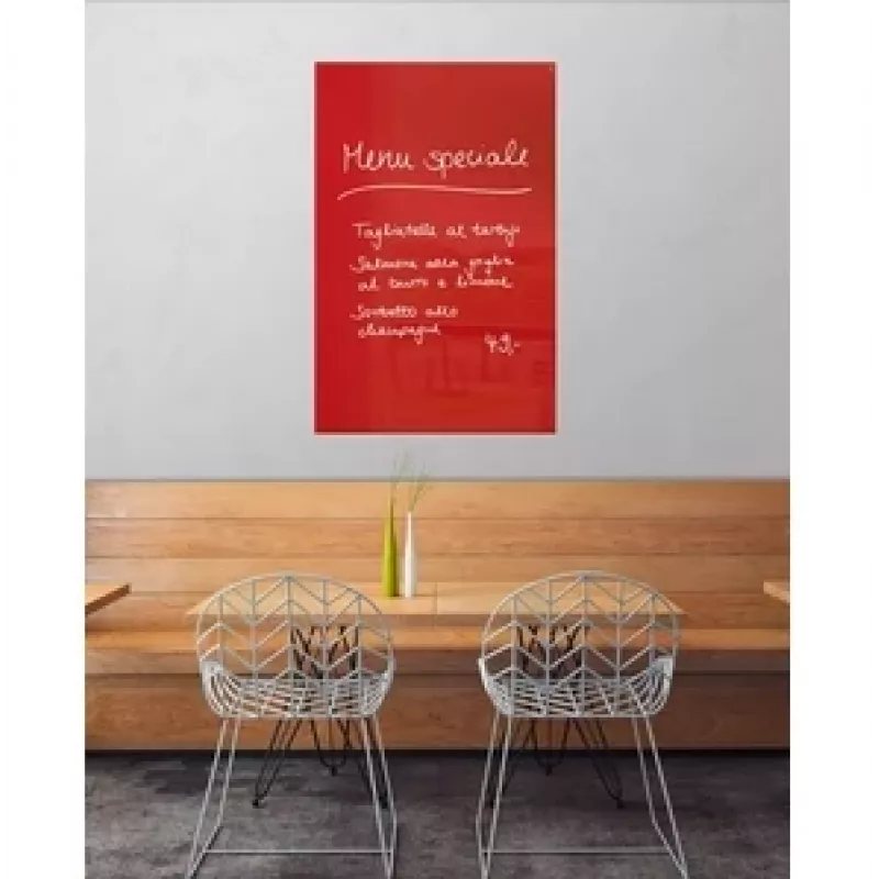 SIGEL GL142 Artverum magneetbord van glas 1000 x 650 mm, superwit, frameloos