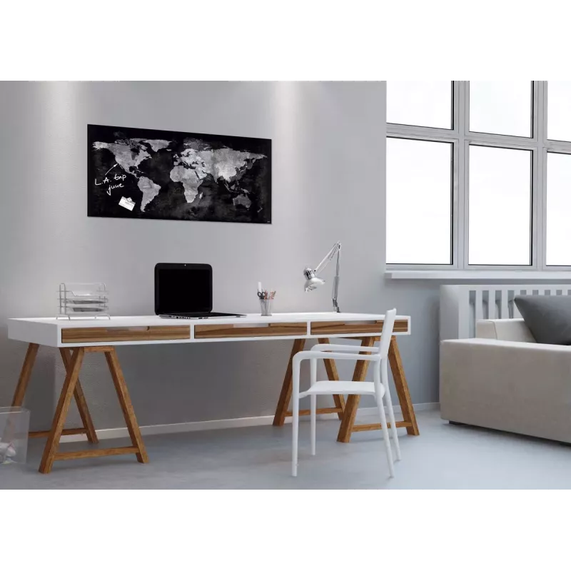 SIGEL GL270 glazen magneetbord 910 x 460 mm, superwit, frameloos, incl. 2 magneten & marker