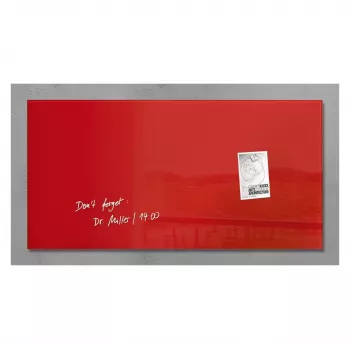 SIGEL Artverum GL147 magnetisch glazen bord 910x460 mm, wit, frameloos, wandmontage