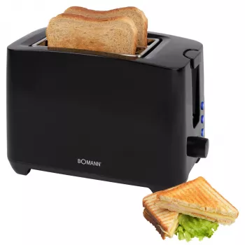 Bomann TA 6065 CB zwart 2-snede toaster
