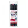 EDDING 140 S permanent marker fijne punt zwart blauw groen rood 4 stuks