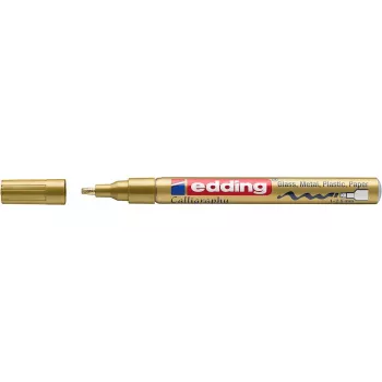 EDDING 4-753053 goudkleurige verfmarker - ronde punt - 1-2 mm streekbreedte - aluminium schacht - op oliebasis - permanent - hoog dekkend