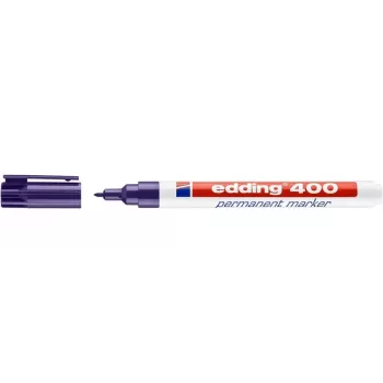 EDDING 400 permanentmarker violet ronde punt 1 mm kunststof schacht voor karton glas leer metaal kunststof hout