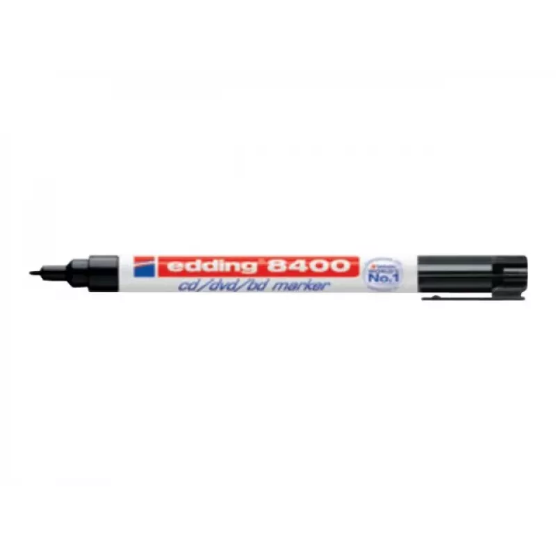EDDING 8400 CD/DVD/BD permanentmarker - zwart - 0,5-1 mm ronde punt