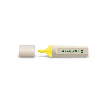 edding 24 EcoLine textmarker, geel, beitelpunt 2-5 mm, 10-pack
