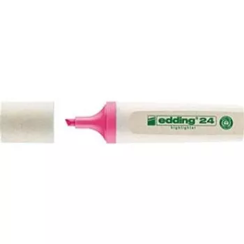 EDDING EcoLine 24 textmarker - roze - 10 stuks - 2-5 mm beitelpunt - waterbasis inkt - 90% gerecycled kunststof