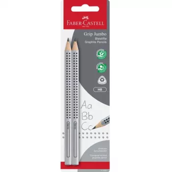 Faber-Castell Jumbo Grip grafietpotlood HB, 2-pack blisterkaart