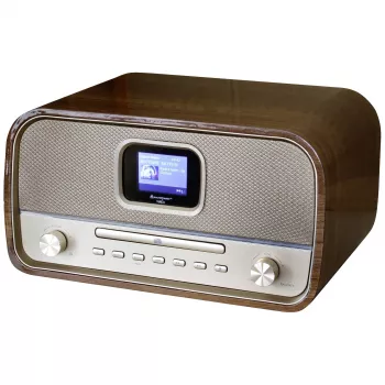 Soundmaster DAB970BR1 tafelradio DAB+, FM, AUX, Bluetooth, cd, USB, accu-oplaadfunctie, bruin