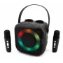 Soundmaster BT2024SW Bluetooth-luidspreker, discolicht, 2 microfoons, zwart