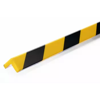 Durable C19 stroomkabel - zwart/geel - plat - 1m - IEC C19 naar C20