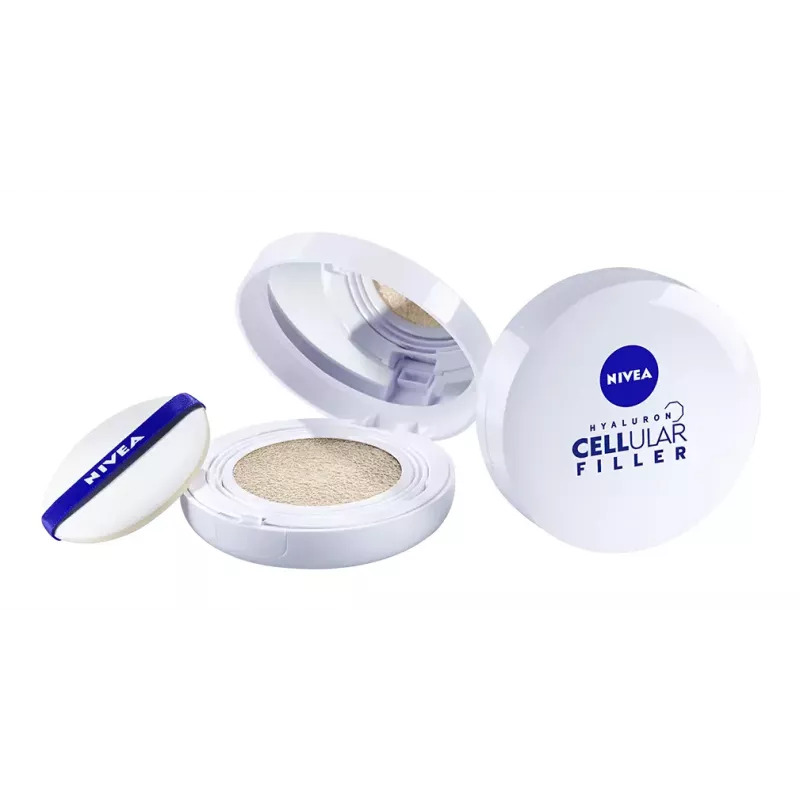 NIVEA 3in1 cushion foundation met hyaluronzuur, licht, 15 ml