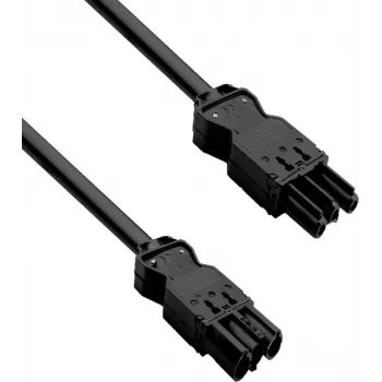 HELOS GST18-compatibele apparaatverlengkabel male-female zwart 1,0m