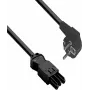 HELOS stroomaansluitkabel GST18 compatibel CEE 7/7 90° haakse stekker naar koppeling zwart 1,0 m
