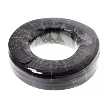 Helos telefoonkabel - 100 m - plat - zwart