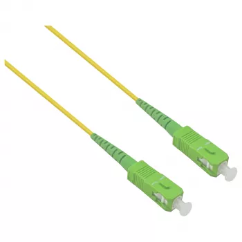 HELOS glasvezel OS2 patchkabel simplex LSZH 2,0mm SC/APC-SC/APC geel 20 m