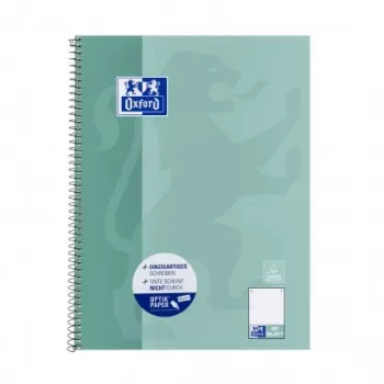 Oxford Office Signature A4 hardcover notitieboek - geruit - 80 vel - blauw/groen monochroom