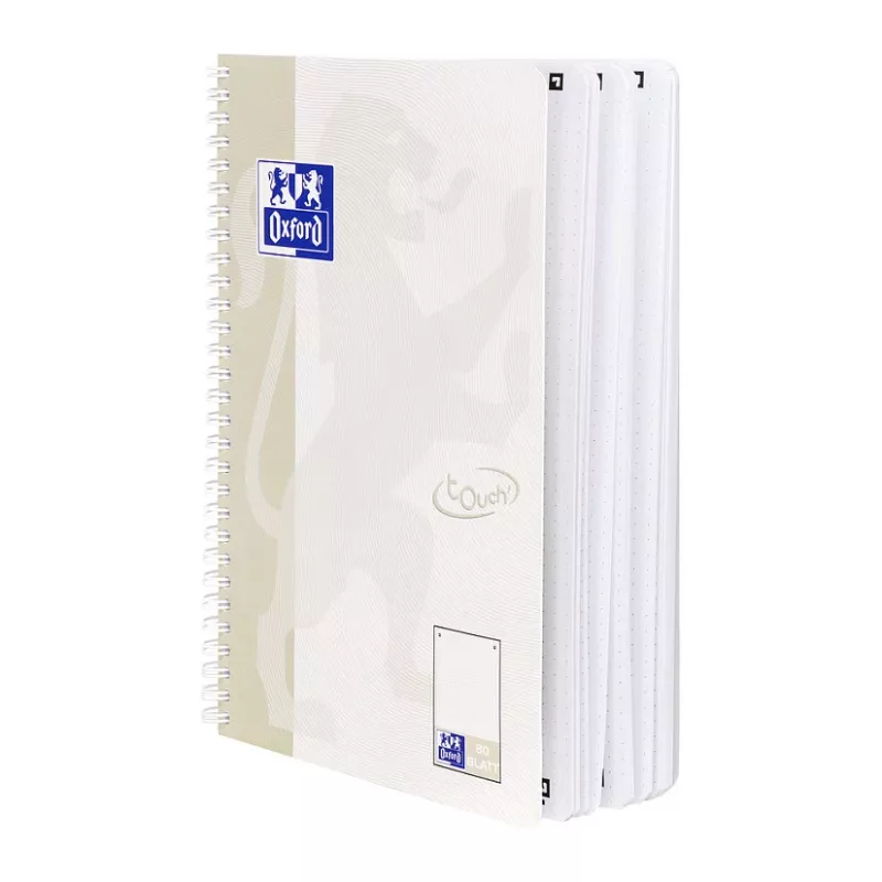 Oxford TOUCH notitieboek B5 stippenraster beige 80 vel 90 g/m²