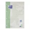 Oxford schoolblok recycling DIN A4 50 vel liniatuur 20 kopgelijmd blanco 4-voudig geperforeerd - A4