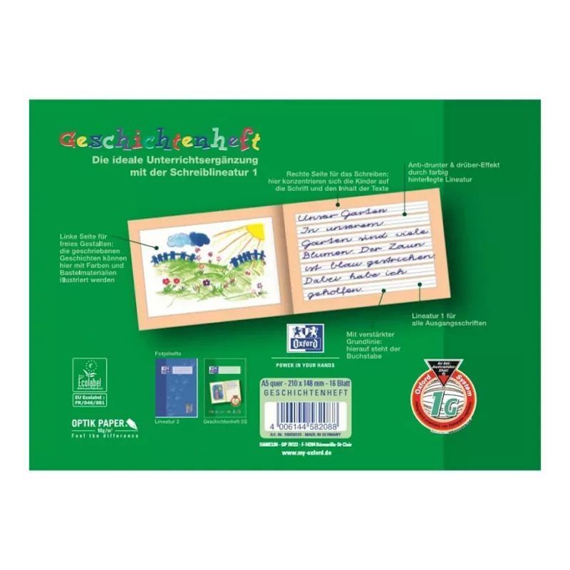 Oxford 100050103 notitieboek A5 90 g/m2 groen