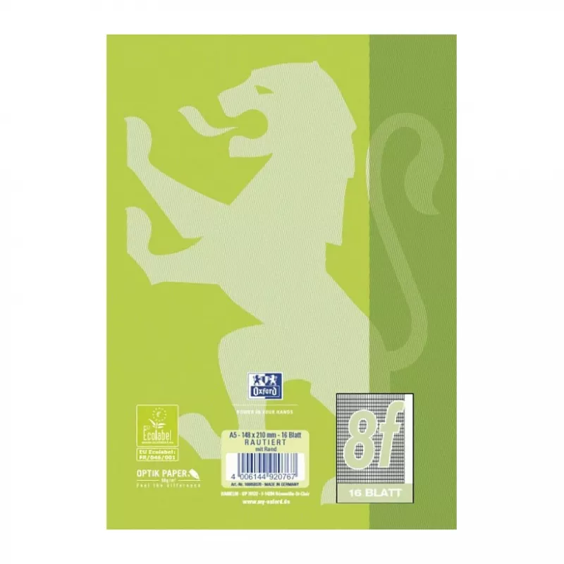 Oxford 100050370 notitieboek A5 90 g/m2 groen
