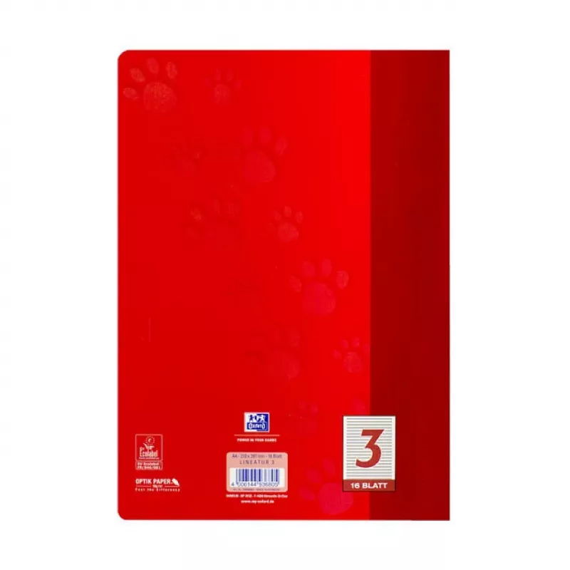 Oxford 100050402 notitieboek A4 90 g/m2 rood