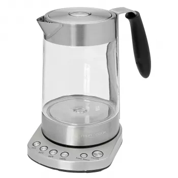 PROFI COOK PC-WKS 1020 G Thee- en waterkoker, RVS/Zwart, 1,7 L, 2200 W