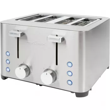 ProfiCook PC-TA 1252 4-snijds Toaster, RVS, 1500 W