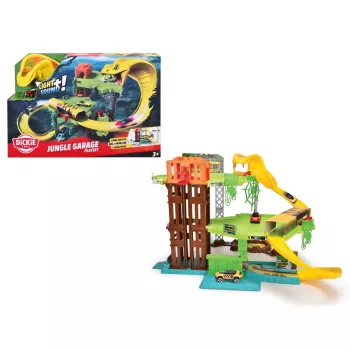 Dickie Jungle Garage 203338004 - 3 verdiepingen speelset met geluid & licht, incl. die-cast voertuig