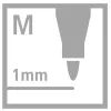 STABILO OHPen Universal permanent marker blauw 1 mm medium bullet tip