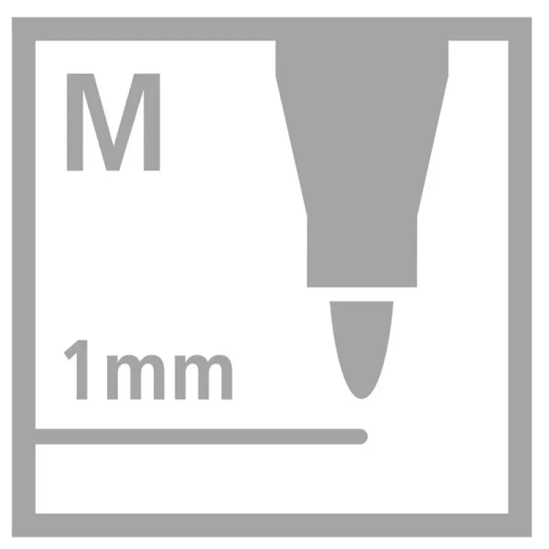 STABILO OHPen Universal M 853 non-permanent overheadprojectorpen, zwart, 1,0 mm medium bullet tip