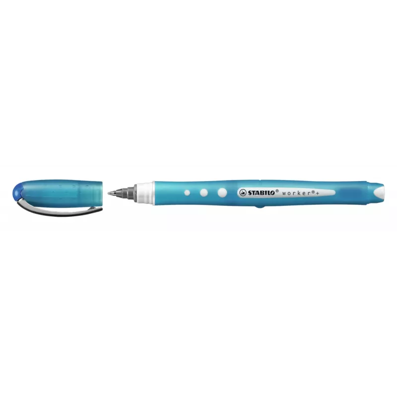 STABILO Worker rollerbalpen - multicolor - blauwe inkt - 0,5 mm - 10-pack