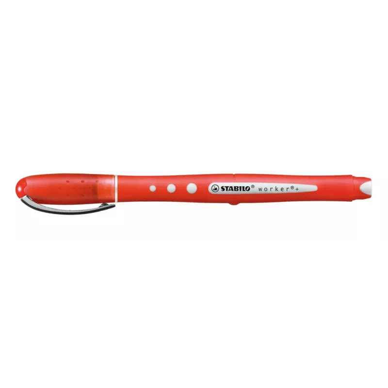 STABILO worker colorful rollerbalpen - rood - 0,5 mm - tweezijdig - 10-pack