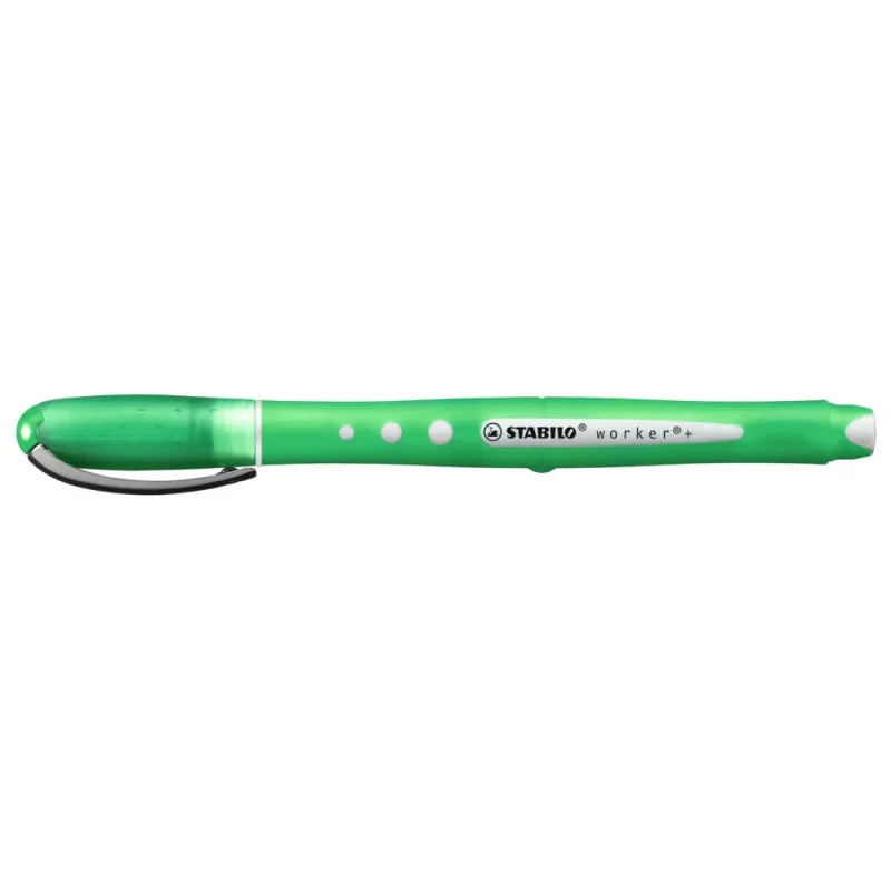 STABILO Worker Colorful stickpen groen 0,5 mm tweezijdig 10-pack