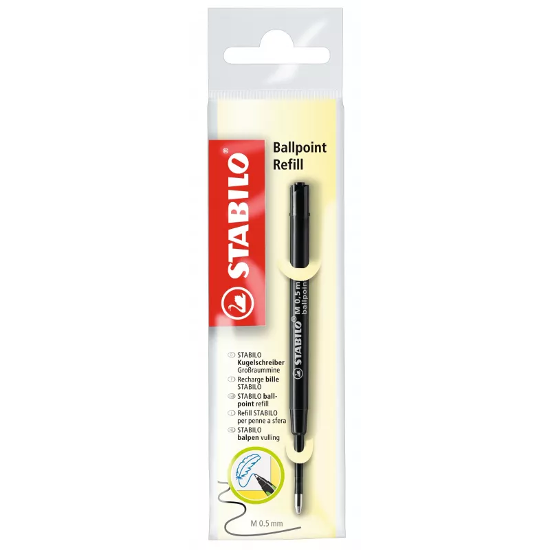 STABILO COM4ball balpen - zwart - 1 stuk