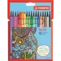 STABILO Pen 68 - fine - 18 kleuren - assorti - ronde punt - 1 mm - assorti