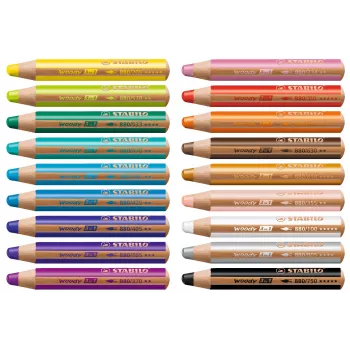 STABILO Woody 3 in 1 multi-talent pen - zacht - kleuren assorti - 18 stuks