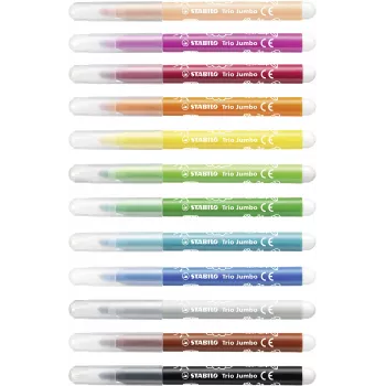 STABILO 380/12 fineliner pennen set - 12 verschillende kleuren (zwart, blauw, bruin, groen, lichtcyaan, lichtgroen, oranje, perzik, roze, rood, wit, geel) - 0,4 mm punt - inkt op waterbasis - kunststof etui