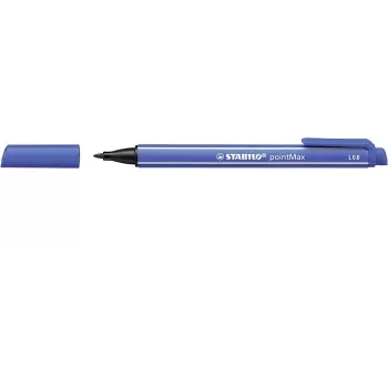 STABILO pointMax fineliner pen - ultramarijnblauw - medium 0,8 mm - rond - inkt op waterbasis