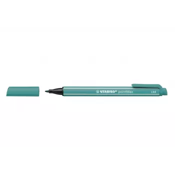 STABILO pointMAX viltstift - turkoois - medium - 0,8 mm - inkt op waterbasis - nylonvezelpunt