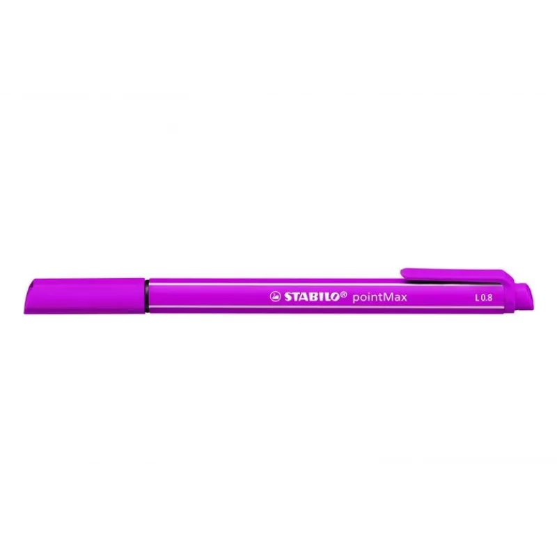 STABILO pointMAX viltstift - roze - medium - 0,8 mm - inkt op waterbasis - nylonvezelpunt