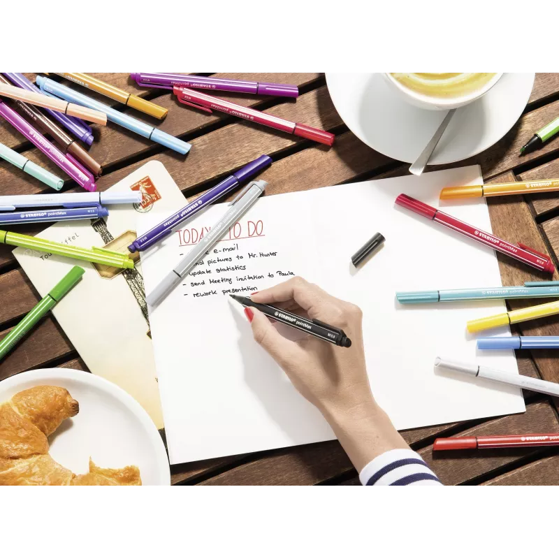 STABILO pointMax fineliner set - 24 verschillende kleuren - 0,8 mm vezelpunt - inkt op waterbasis