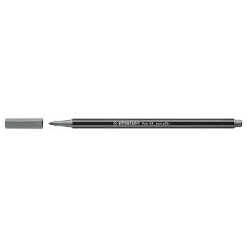 STABILO Pen 68 Metallic - zilver - inkt op waterbasis - zeshoekig - 1 stuk