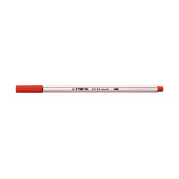 STABILO Pen 68 Brush - medium - rood - flexibele penseelpunt - inkt op waterbasis - Duitsland - volwassenen & kinderen
