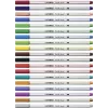 STABILO Pen 68 Brush - blauw - penseelpunt - inkt op waterbasis - zeshoekig - 1 stift