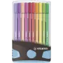STABILO Pen 68 viltstift set - medium - 20 kleuren - assorti - 1 mm - 24 u cap-off - inkt op waterbasis