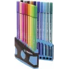 STABILO Pen 68 viltstift set - medium - 20 kleuren - assorti - 1 mm - 24 u cap-off - inkt op waterbasis